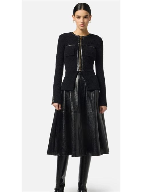Crackle skirt with logo details ELISABETTA FRANCHI | GO13656E2.110